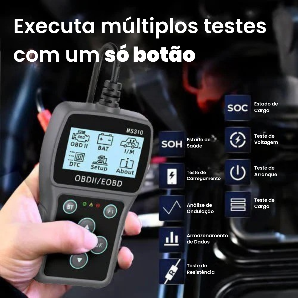 Testador de Baterias 12 V BT100