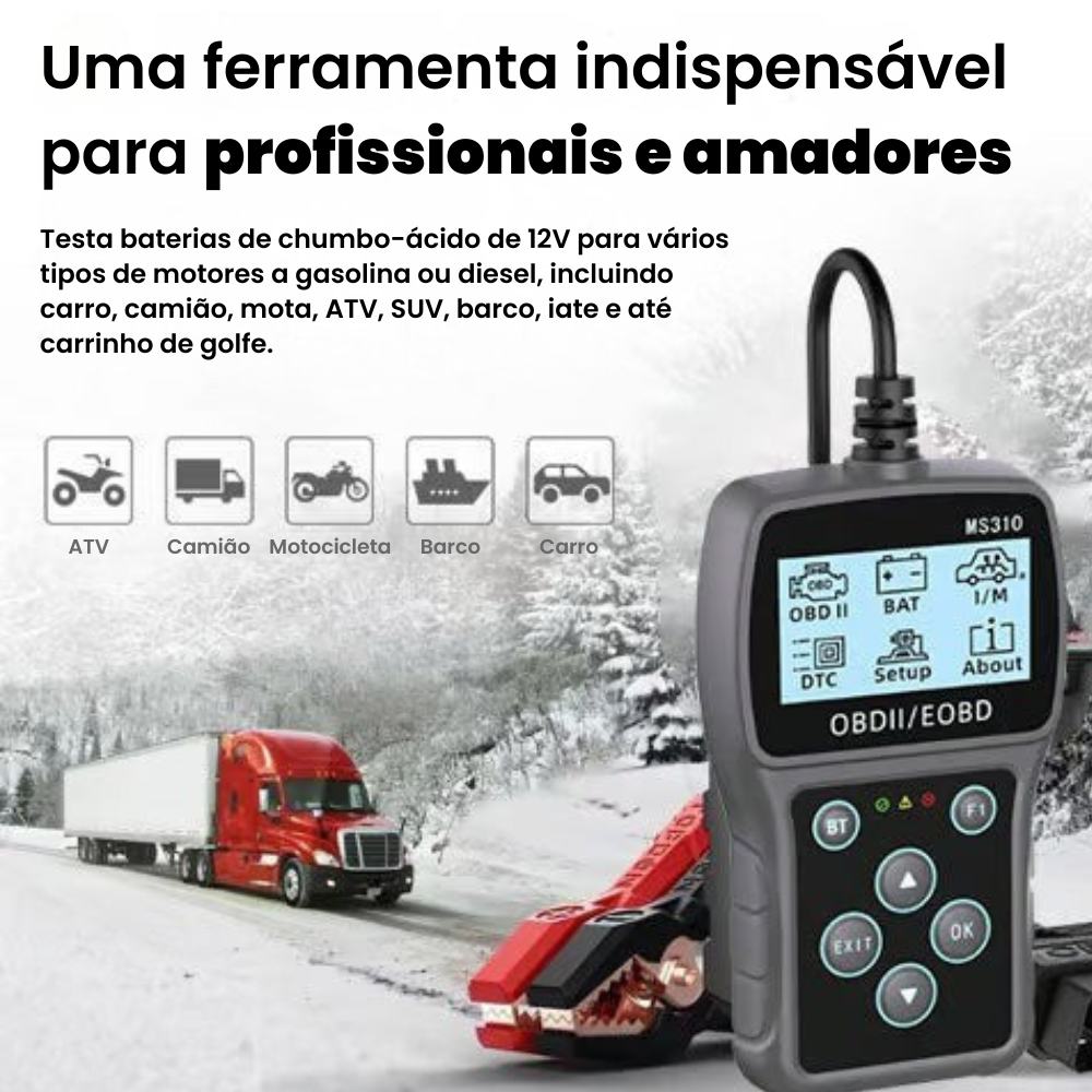 Testador de Baterias 12 V BT100